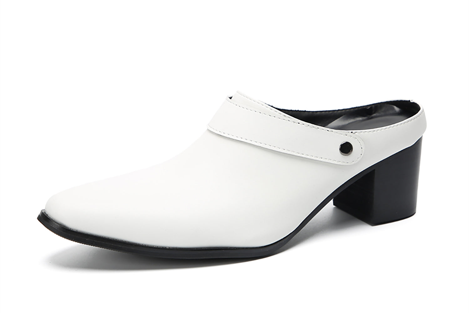 santimon Men's High Heels Slippers Mules