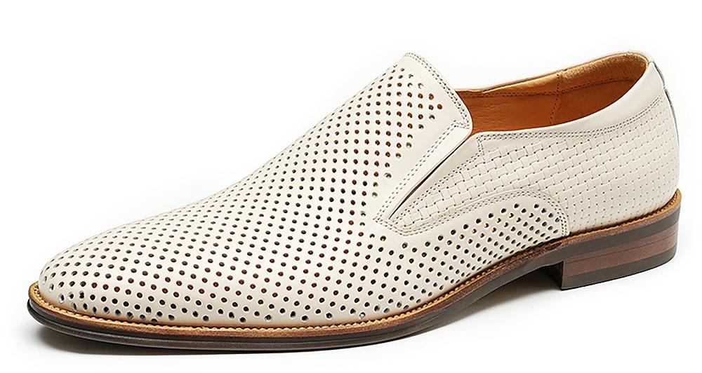 santimon Men's Hollow Dress Formal Penny Loafers