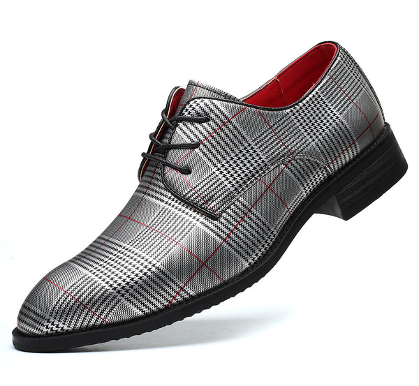 Santimon Men's Houndstooth Derby Shoes