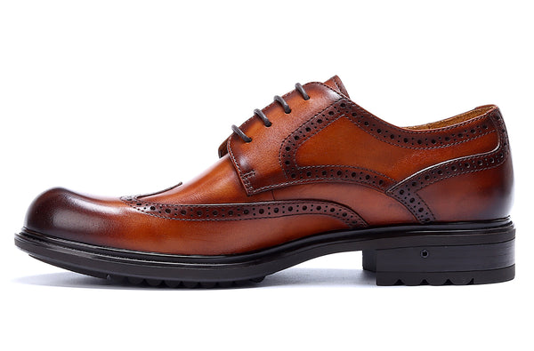 Santimon Men's Lace-up Brogues Classic Derby