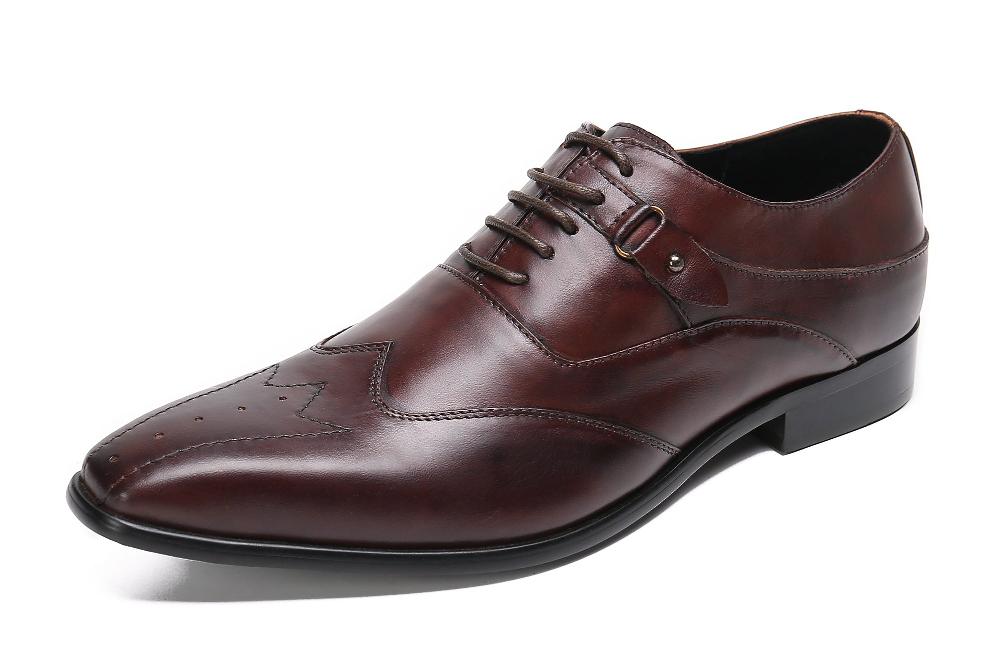 santimon Men's Lace Up Formal Oxfords