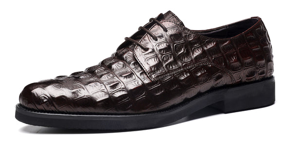 Santimon Men's Lace-up Leather Derby Comfort Shoes