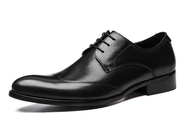 Santimon Men's Lace-up Leather Formal Derby