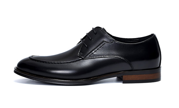 Santimon Men's Lace-up Wingtip Leather Derby