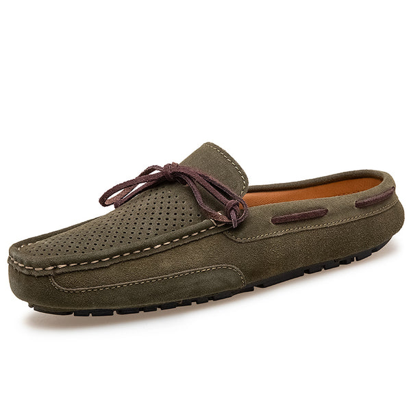 Santimon Men's Lacing Perforated Driving Clogs