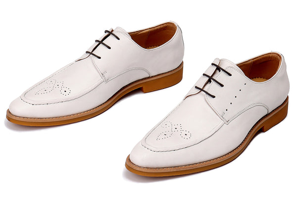 Santimon Men's Leather Brogue Formal Derby