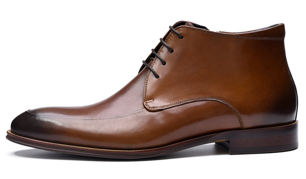 Santimon Men's Leather Casual Dress Boots