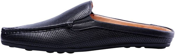 Santimon Men's Leather Dress Mules Slippers