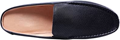 Santimon Men's Leather Dress Mules Slippers