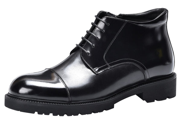 Santimon Men's Leather Fashion Casual Dress Boots