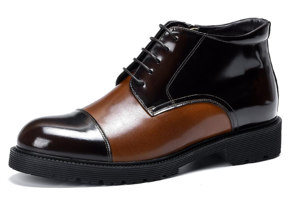 santimon Men's Leather Fashion Casual Dress Boots