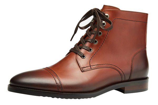 Santimon Men's Leather Fashion Dress Ankle Boots