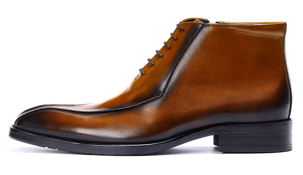 Santimon Men's Leather Fashion Formal Dress Boots