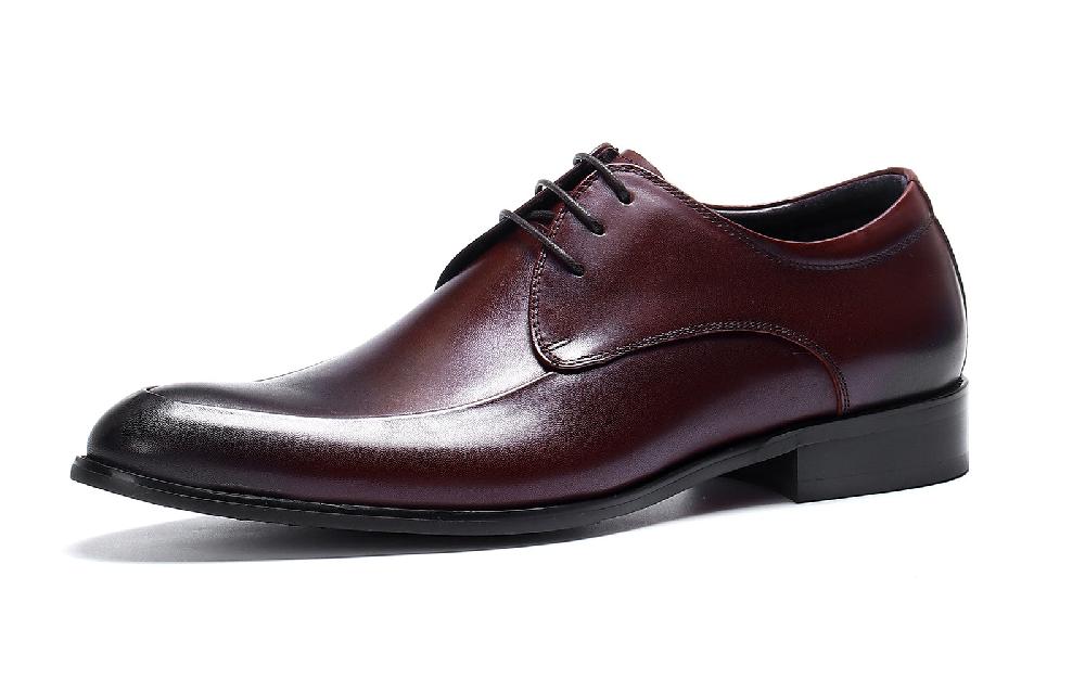 santimon Men's Leather Formal Derby Dress