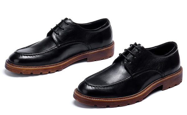 Santimon Men's Leather Formal Dress Derby