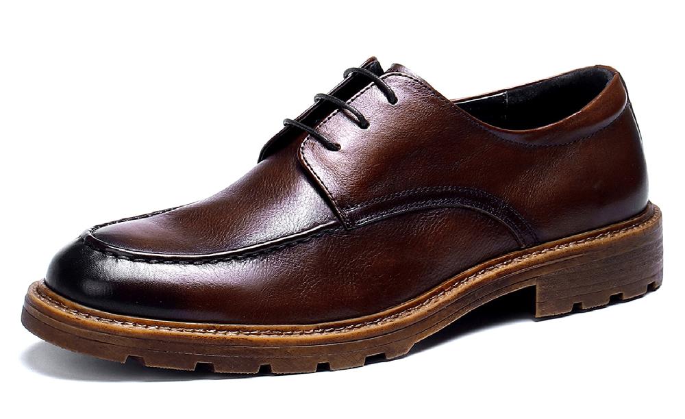 santimon Men's Leather Formal Dress Derby