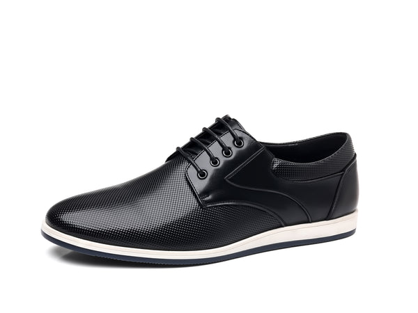 Santimon Men's Leather Low Top Oxfords