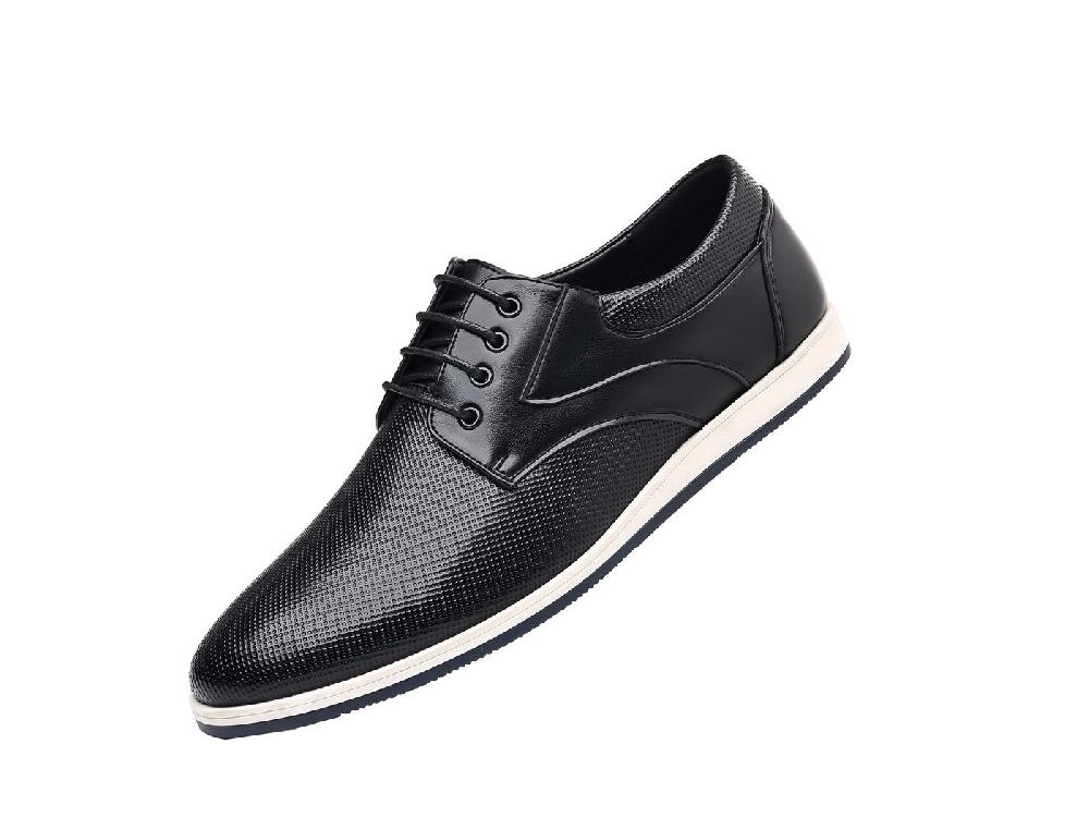 santimon Men's Leather Low Top Oxfords