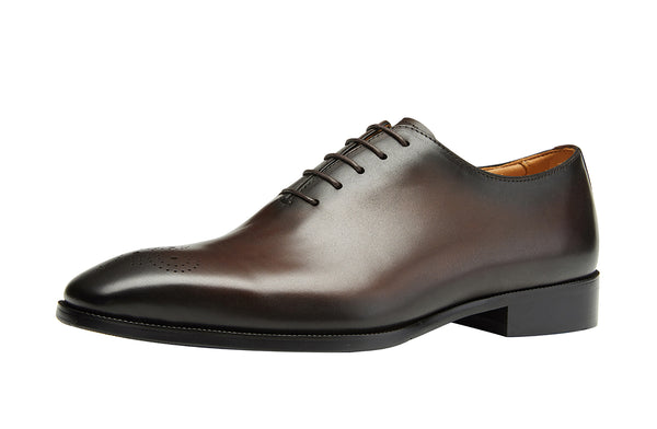 Santimon Men's Leather Oxford Formal Lined