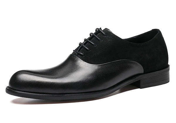 Santimon Men's Leather Oxfords Cap Toe
