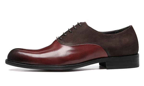 Santimon Men's Leather Oxfords Cap Toe