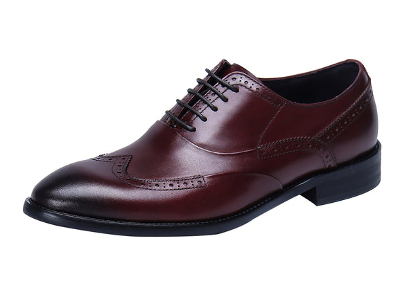 Santimon Men's Leather Oxfords Lace-up Brogues