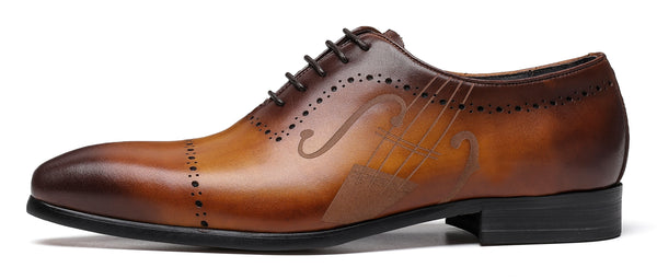 Santimon Men's Leather Oxfords Music Notation