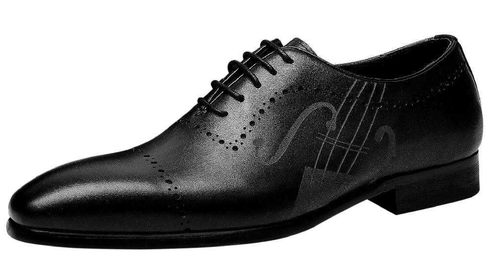 santimon Men's Leather Oxfords Music Notation