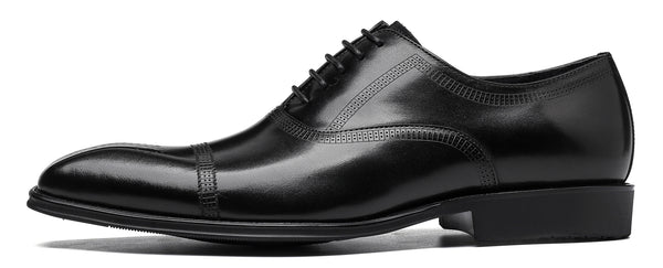 Santimon Men's Leather Plain Toe Formal Oxfords