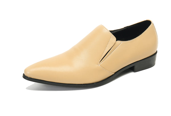 Santimon Men's Leather Slip On Smoking Loafers