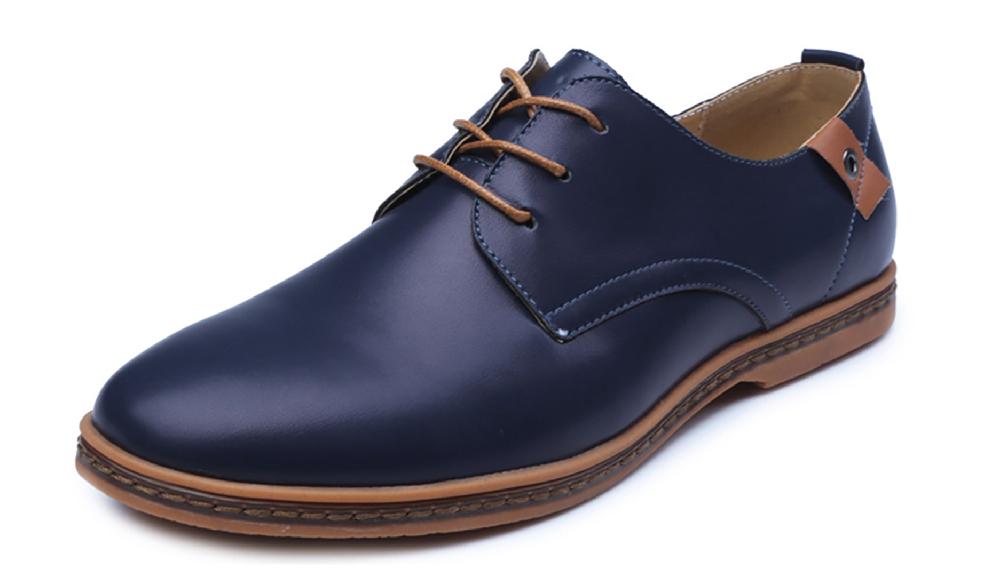 santimon Men's Lightweight Plain Derby Shoes