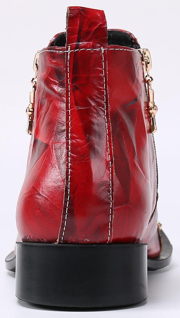 Santimon Men's Metal Tip Party Western Boots