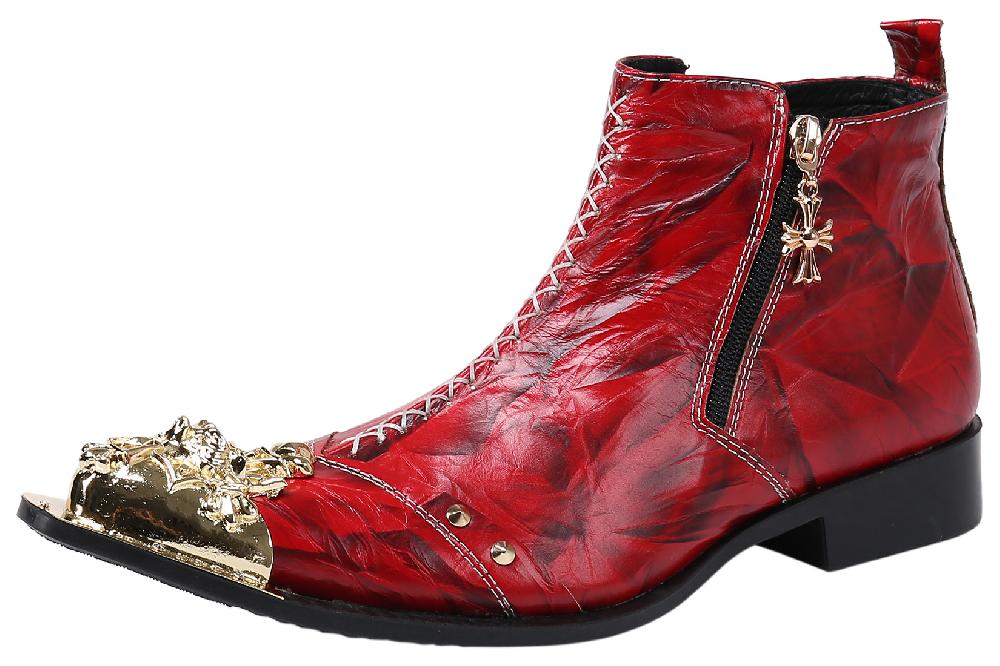 santimon Men's Metal Tip Party Western Boots