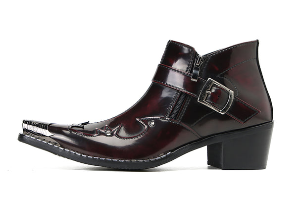 Santimon Men's Metal Toe Western Designer Boots