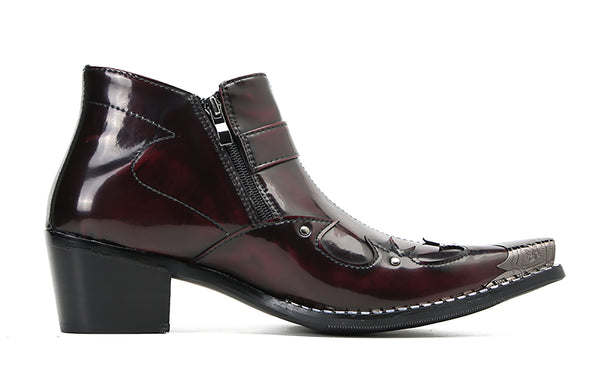 Santimon Men's Metal Toe Western Designer Boots