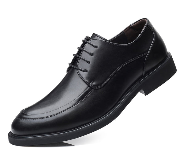 Santimon Men's Moc Toe Plain Derby Shoes