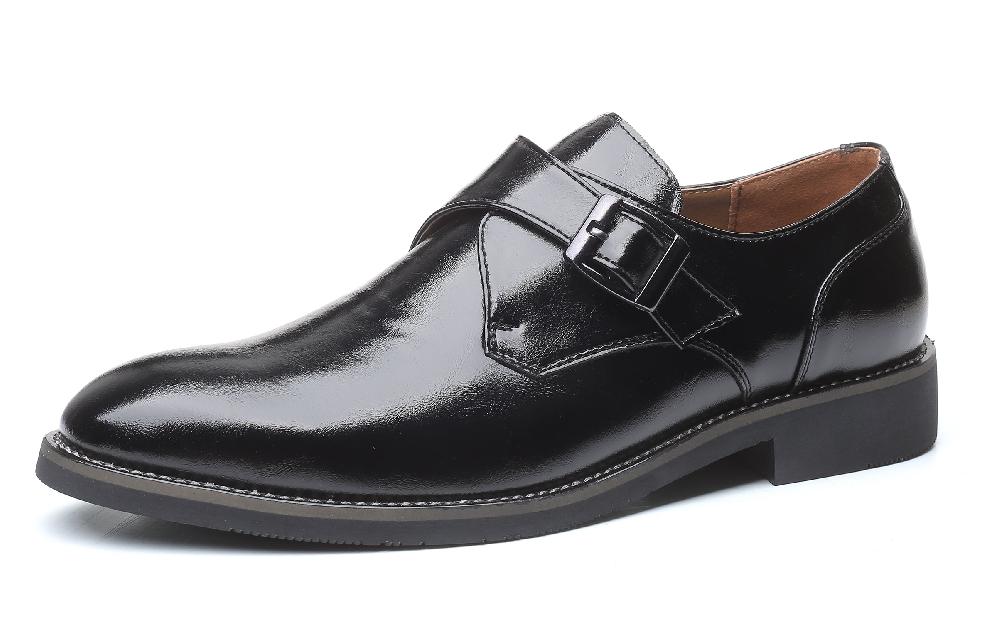 santimon Men's Monk Strap Classic Loafers