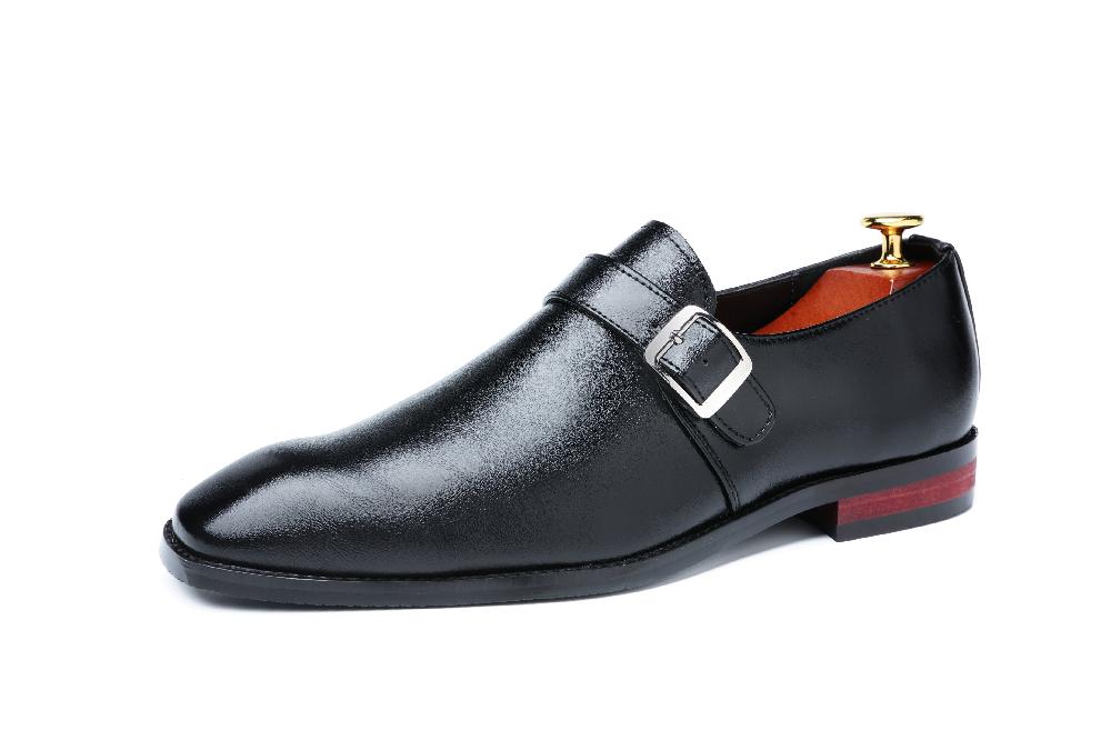 santimon Men's Monk Strap Loafers Plain Toe