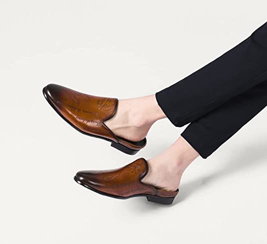 Santimon Men's Mules Open Back Slippers