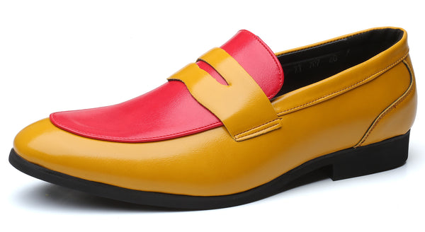 Santimon Men's Multicolor Penny Loafers