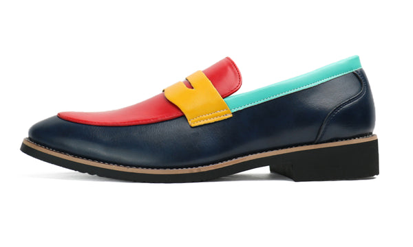 Santimon Men's Multicolors Penny Loafers