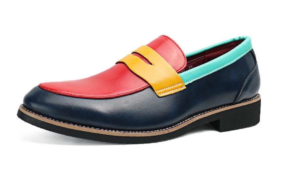 santimon Men's Multicolors Penny Loafers