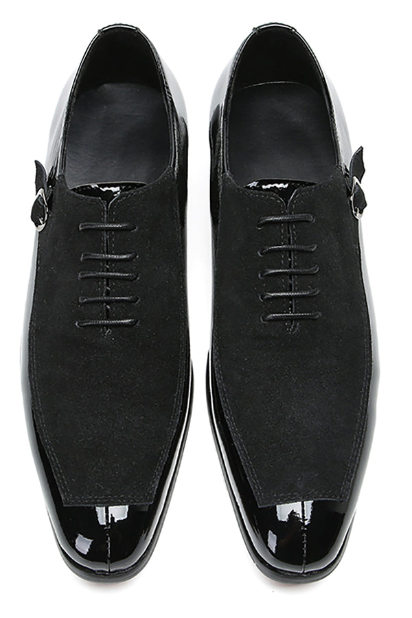 Santimon Men's Novelty Buttons Dress Oxfords