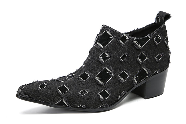 Santimon Men's Novelty Suede Western Boots