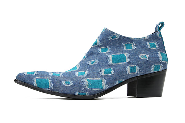 Santimon Men's Novelty Suede Western Boots