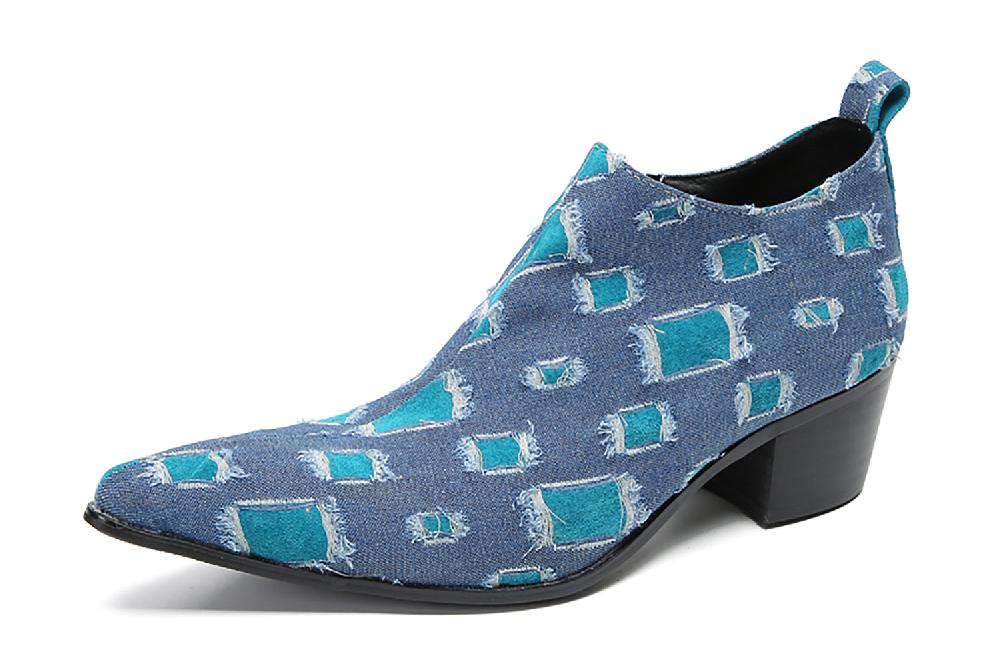 santimon Men's Novelty Suede Western Boots