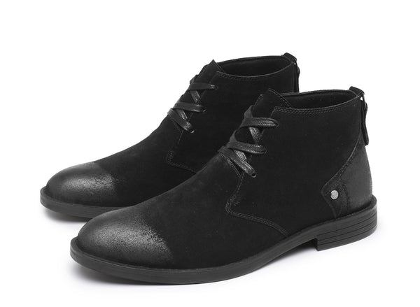 Santimon Men's Nubuck Casual Dress Boots