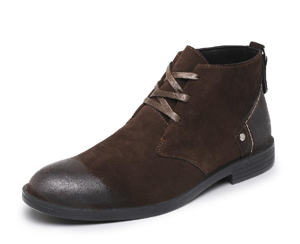 santimon Men's Nubuck Casual Dress Boots