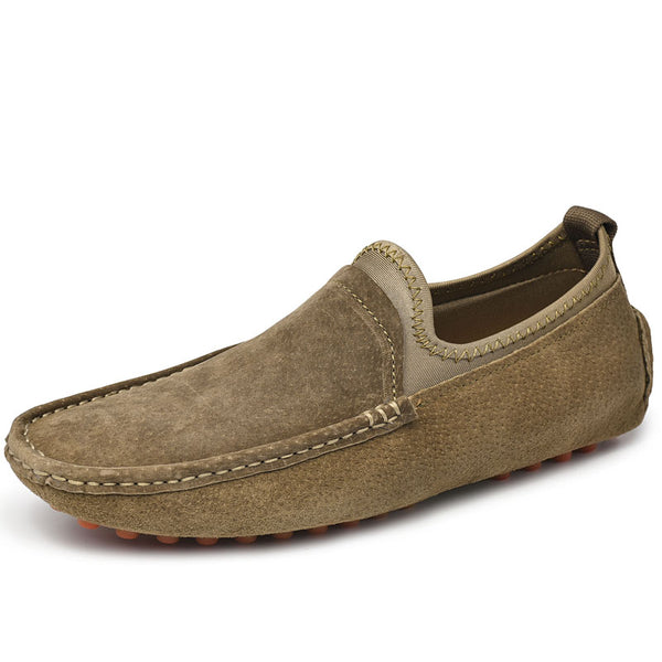 Santimon Men's Nubuck Driving Moccasins Elastic