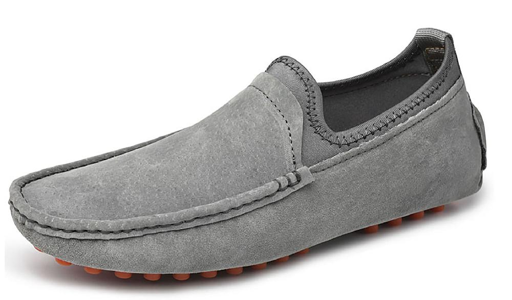 santimon Men's Nubuck Driving Moccasins Elastic